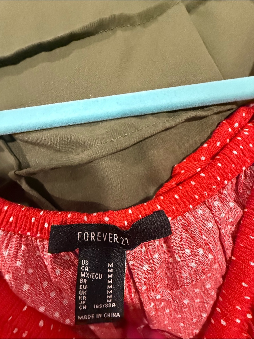 Forever 21 Red Dot Off-Shoulder Ruffle Blouse - Picture 3 of 3
